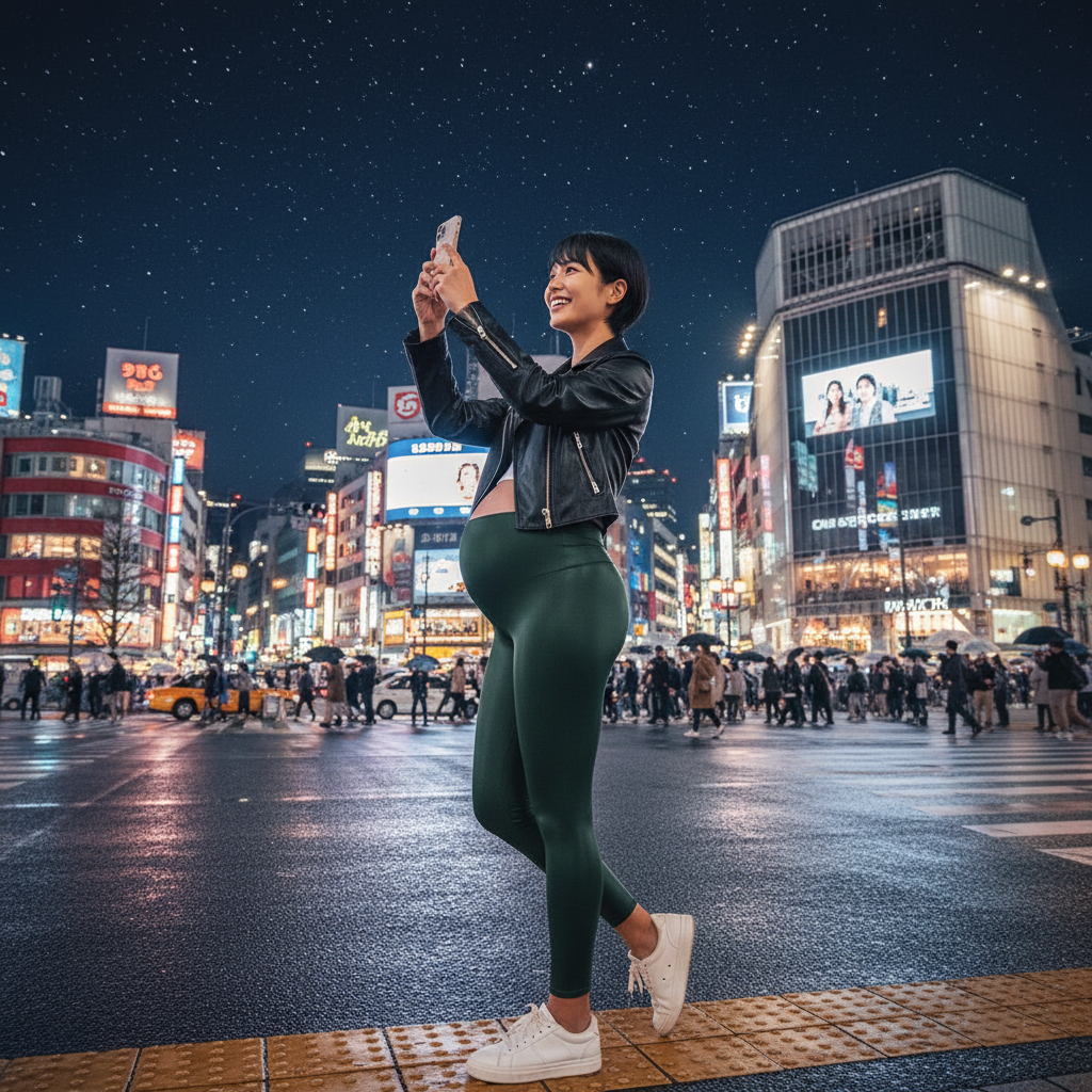 🤎🔮 VENYTH Cosmic Curve – High-Rise Leather Look Leggings – Ladies 🔮🤎™️