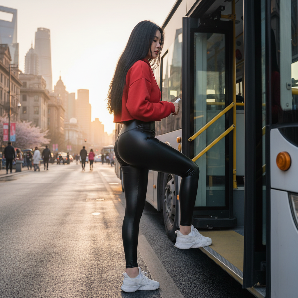 🤎🔮 VENYTH Cosmic Curve – High-Rise Leather Look Leggings – Ladies 🔮🤎™️