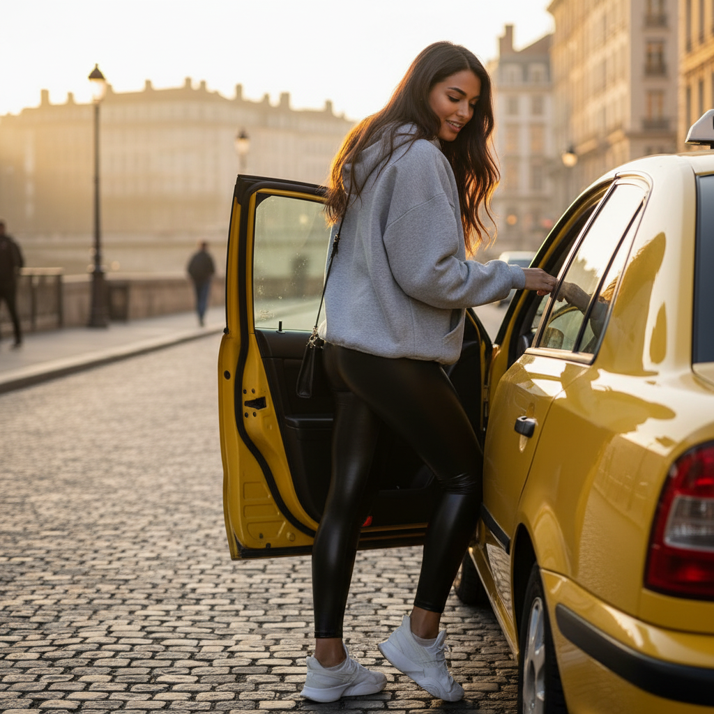 🤎🔮 VENYTH Cosmic Curve – High-Rise Leather Look Leggings – Ladies 🔮🤎™️