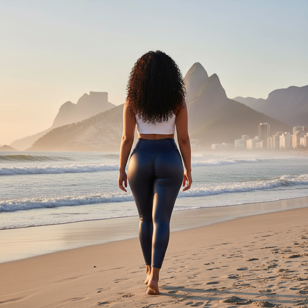 🤎🔮 VENYTH Cosmic Curve – High-Rise Leather Look Leggings – Ladies 🔮🤎™️