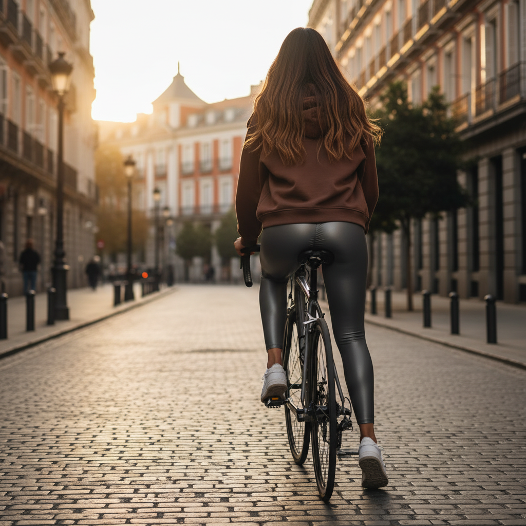 🤎🔮 VENYTH Cosmic Curve – High-Rise Leather Look Leggings – Ladies 🔮🤎™️