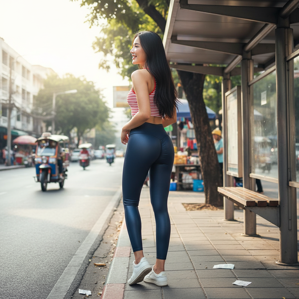 🤎🔮 VENYTH Cosmic Curve – High-Rise Leather Look Leggings – Ladies 🔮🤎™️